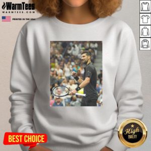Hot Novak Djokovic US Open tennis 2025 sweatshirt, featuring vibrant colors and a stylish design perfect for fans.