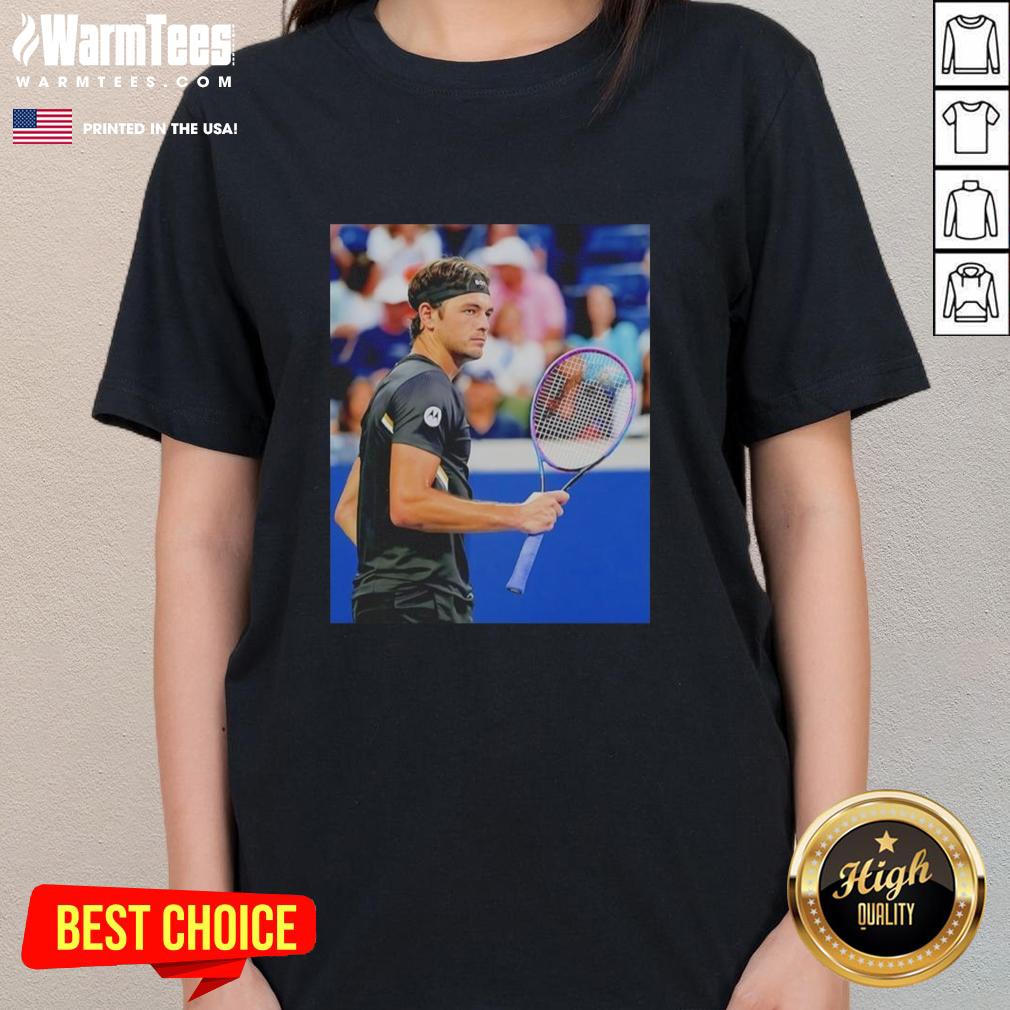 Hot Taylor Fritz US Open Tennis 2025 Ladies Tee featuring vibrant design and stylish cut, perfect for tennis fans.