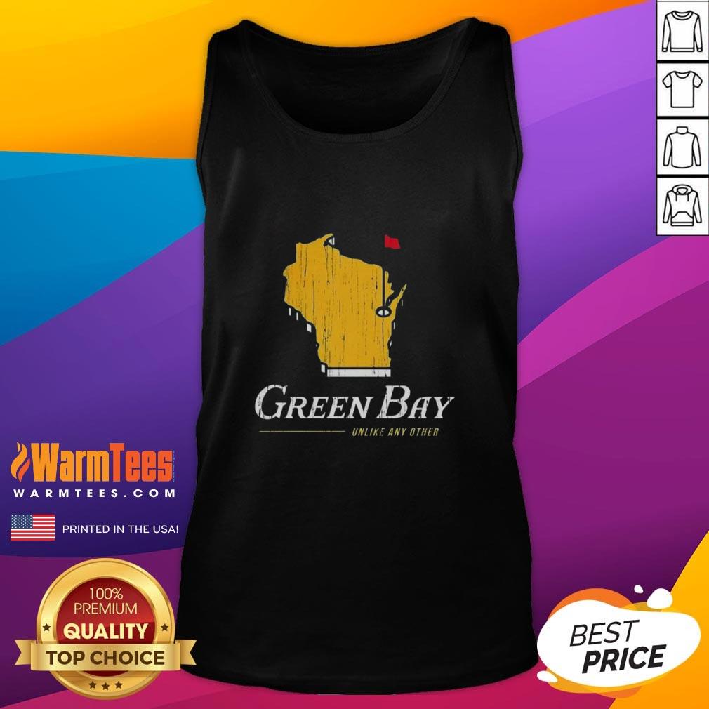 Stylish Green Bay Packers tank top, perfect for game day or casual wear, showcasing team spirit in vibrant colors.