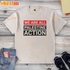 Nice Greta Thunberg We Are All Palestine action washed t-shirt showcasing climate and social justice activism.