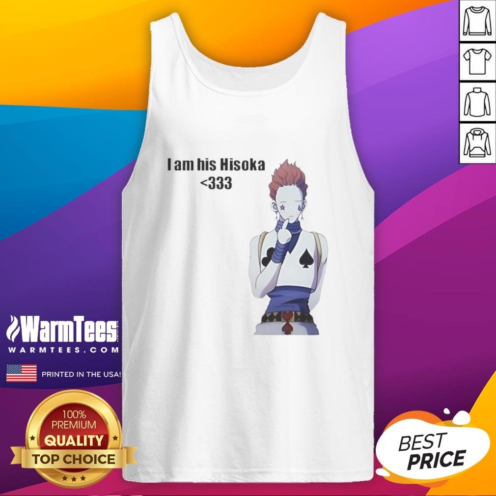 Stylish Nice-I-Am-His-Hisoka tank top featuring vibrant graphics inspired by the popular anime character Hisoka.
