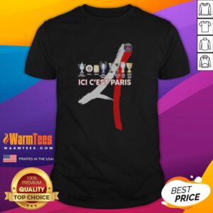 Alt Text: Official Paris Saint-Germain Football Ici C'Est Paris Trophy T-Shirt featuring bold PSG logo and stylish design.