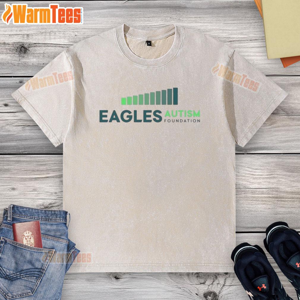 Official Philadelphia Eagles Austin Foundation washed t-shirt featuring team colors and logo, perfect for fans.
