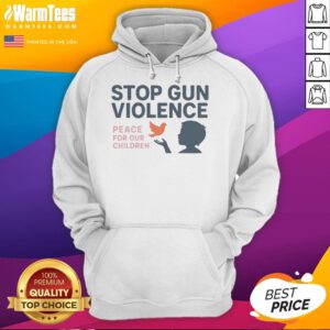 Official Stop Gun Violence hoodie promoting peace for our children, featuring bold graphics and a comfortable fit.