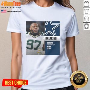 Original Dallas Cowboys Trading for Kenny Clark Ladies Tee featuring team colors and logo for stylish game day wear.