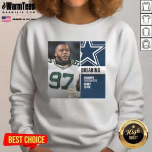 Alt Text: Original Dallas Cowboys trading for Kenny Clark sweatshirt featuring team colors and logo, perfect for fans.