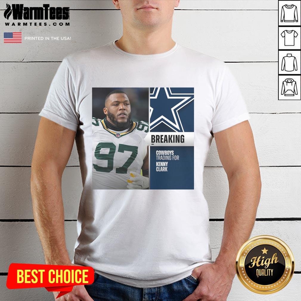 Alt Text: Original Dallas Cowboys Trading for Kenny Clark T-Shirt featuring team colors and graphic design. Perfect for fans!