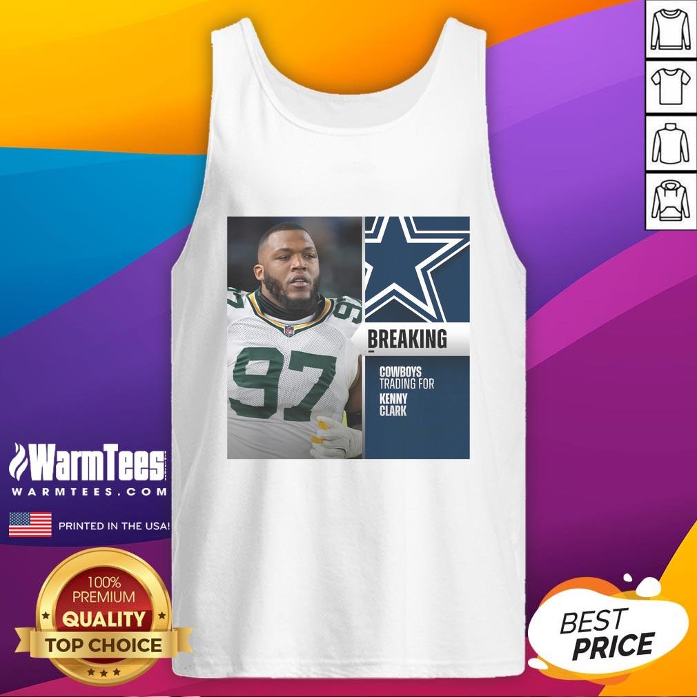 Original Dallas Cowboys trading for Kenny Clark tank top featuring team colors and logo, perfect for fans and collectors.