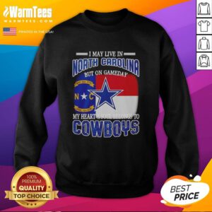 Alt Text: Dallas Cowboys sweatshirt for fans in North Carolina, showcasing team spirit on game day.