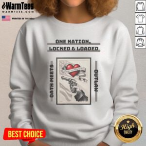 Original One Nation Locked and Loaded Sweatshirt in black, featuring a bold graphic design and a comfortable fit.