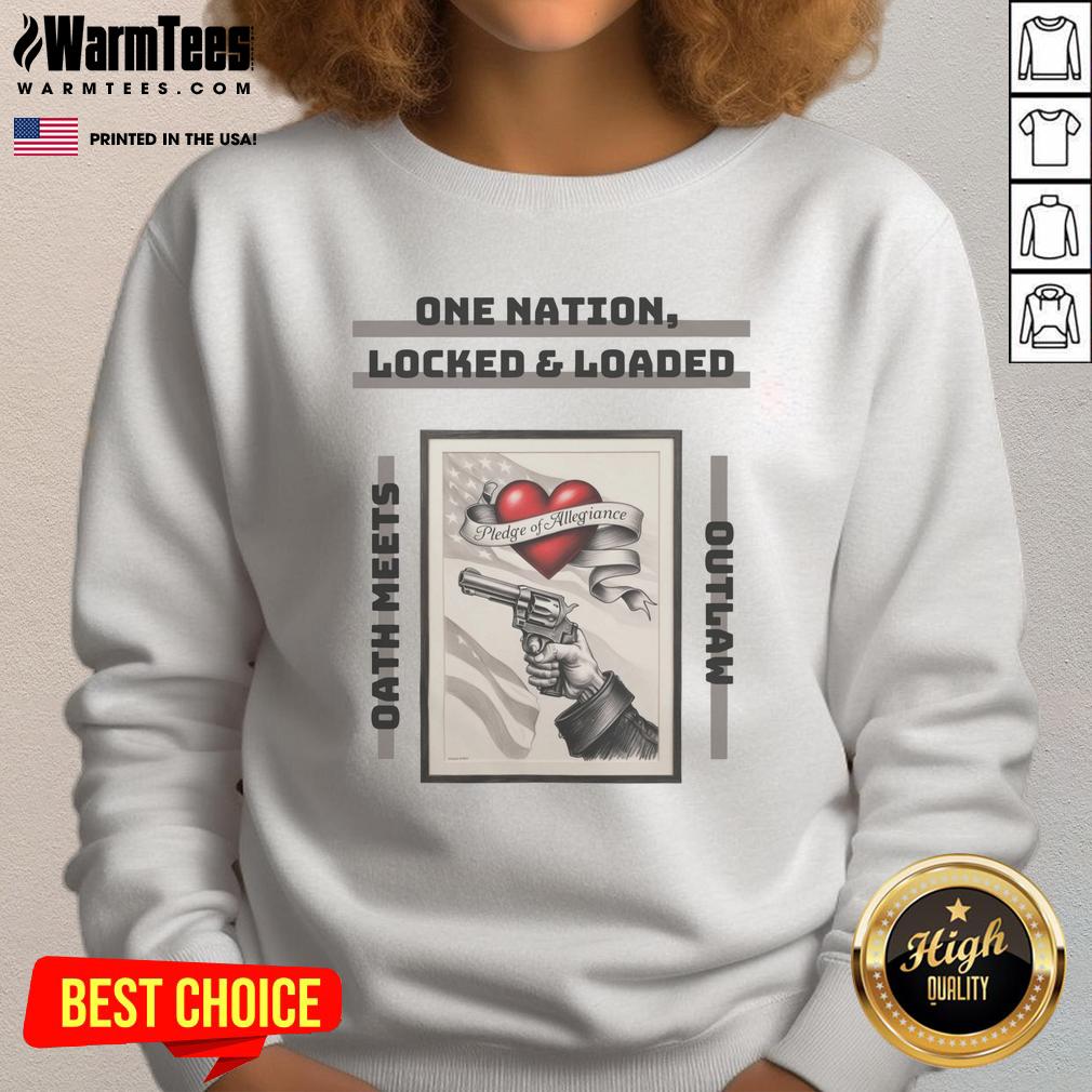 Original One Nation Locked and Loaded Sweatshirt in black, featuring a bold graphic design and a comfortable fit.