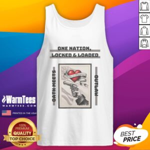 Original One Nation Locked and Loaded Tank Top featuring a bold graphic design for patriotic apparel enthusiasts.