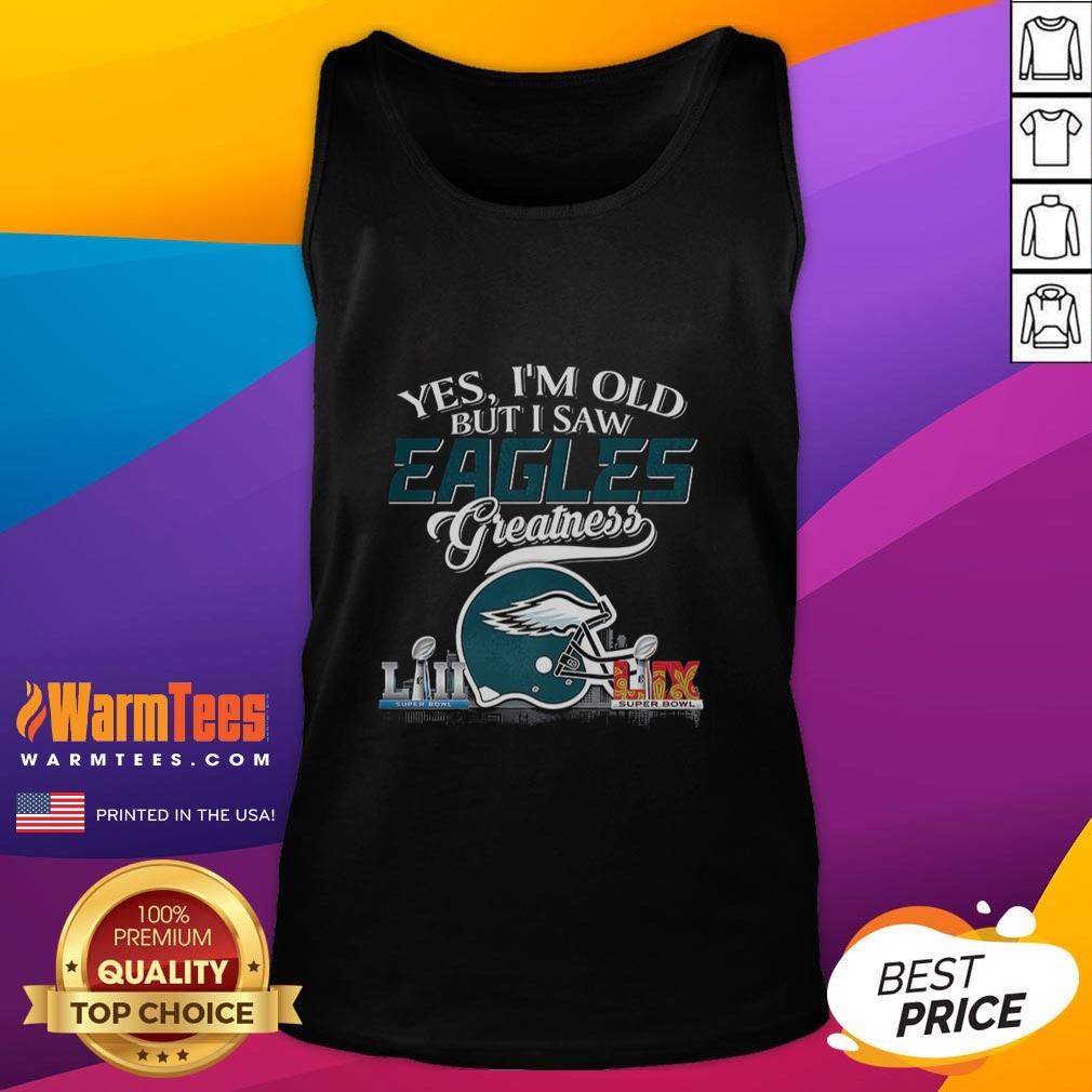 Alt Text: Philadelphia Eagles Super Bowl tank top featuring skyline design, perfect for proud fans embracing their greatness.