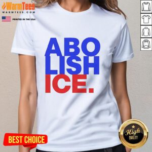 Premium Abolish Ice 2025 Ladies Tee featuring bold graphic design and comfortable fit for stylish activism.
