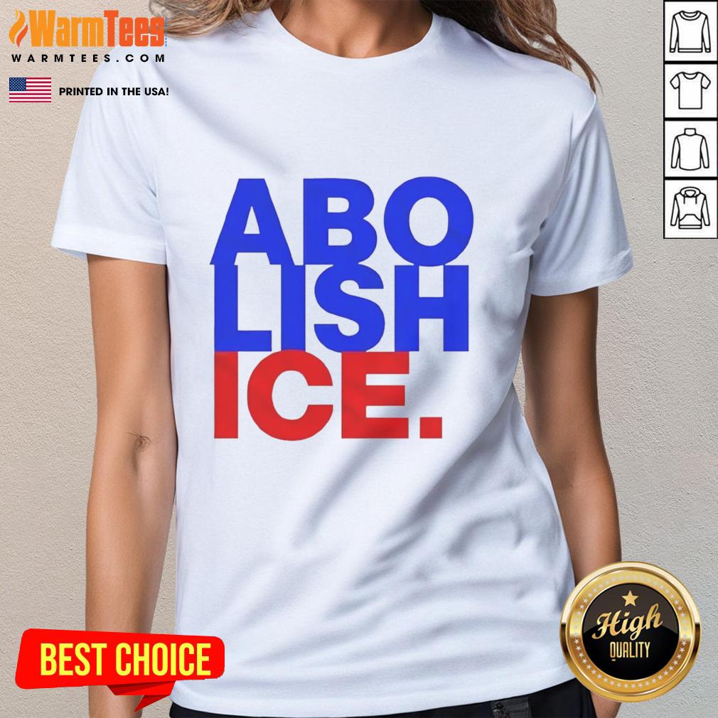 Premium Abolish Ice 2025 Ladies Tee featuring bold graphic design and comfortable fit for stylish activism.