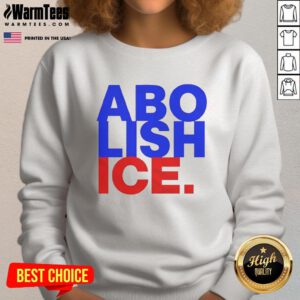 Premium Abolish Ice 2025 Sweatshirt in black featuring bold lettering, perfect for stylish activism and cold weather.