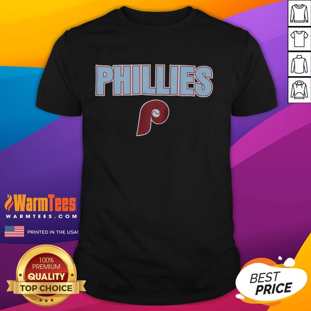 Premium Burgundy Philadelphia Phillies Throwback T-Shirt featuring vintage logo and comfortable fit for fans.