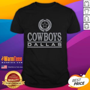 Premium Dallas Cowboys Crest T-Shirt featuring bold team logo and comfortable fabric for fans and sports enthusiasts.