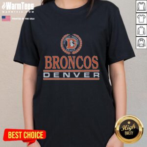 Premium Denver Broncos Crest Ladies Tee featuring team logo and stylish design for female fans.