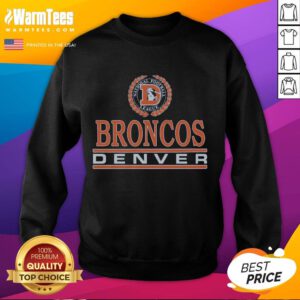 Premium Denver Broncos Crest Sweatshirt featuring team colors and logo, perfect for fans and casual wear.