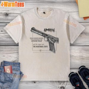 Alt Text: Premium Kanashi Dear Lemon House You Ruined Me Senior Year white-washed t-shirt, stylish design for nostalgic fans.