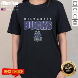 Premium Milwaukee Bucks Throwback Ladies Tee featuring vintage design and soft fabric, perfect for fans and casual wear.
