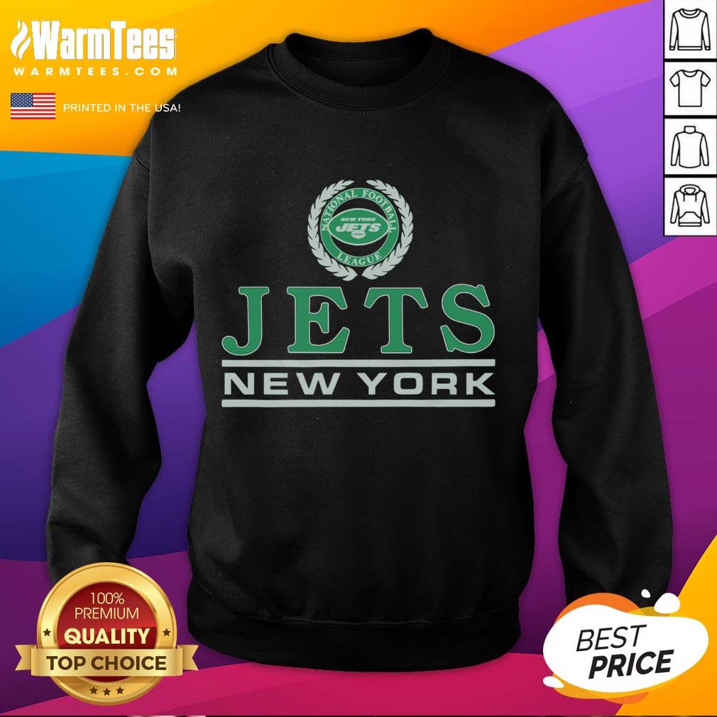 Premium New York Jets Crest Sweatshirt featuring the team's logo and a stylish design for fans.