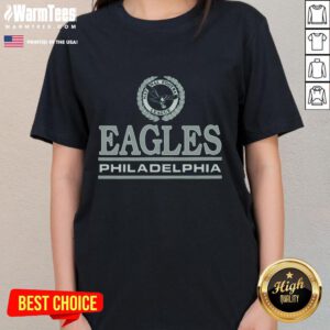 Premium Philadelphia Eagles Crest Ladies Tee featuring the team logo and stylish design for female fans.
