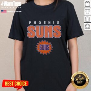 Premium Phoenix Suns Throwback Ladies Tee featuring vintage design and vibrant team colors for stylish fans.
