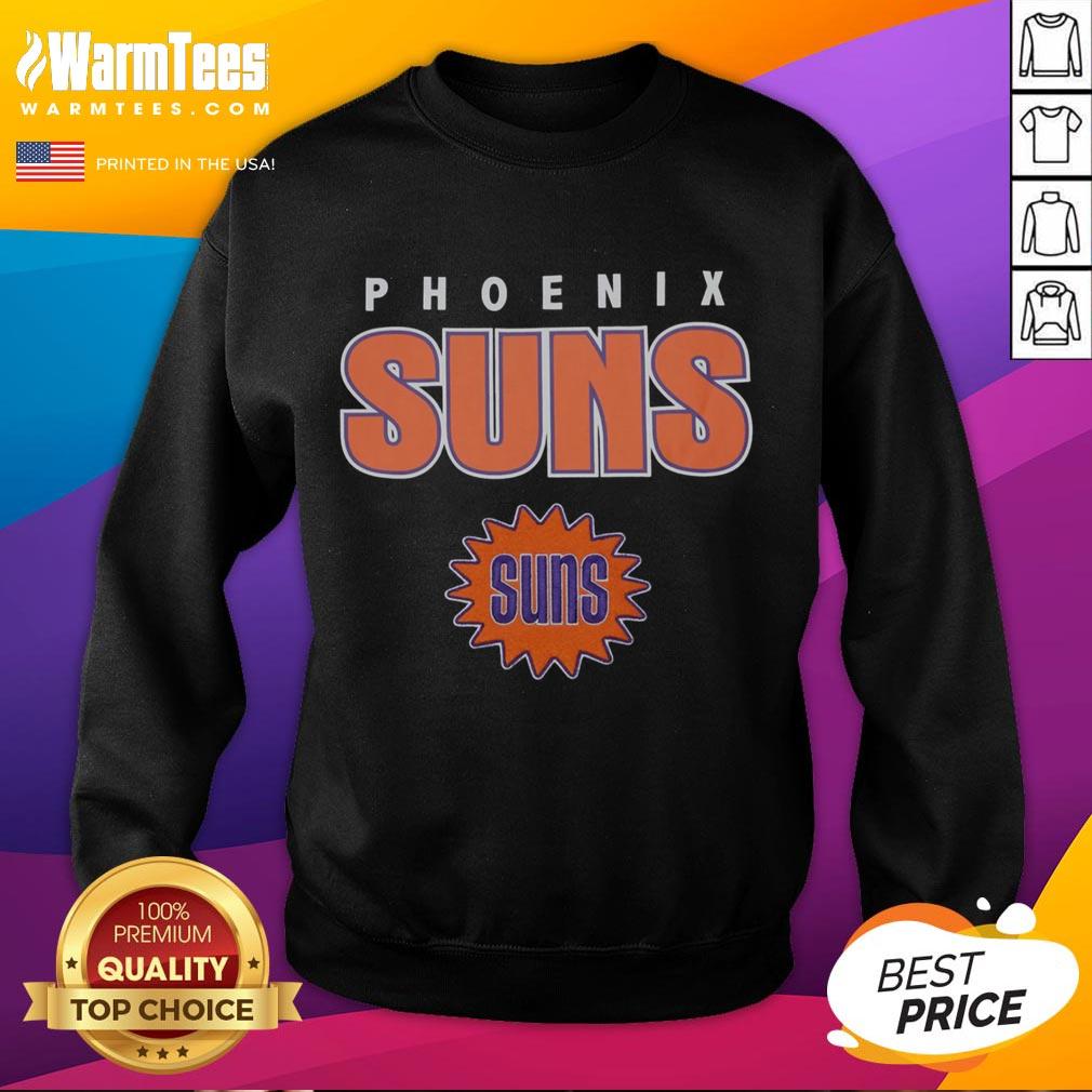 Premium Phoenix Suns throwback sweatshirt featuring vintage logo and comfortable fit, perfect for fans and casual wear.