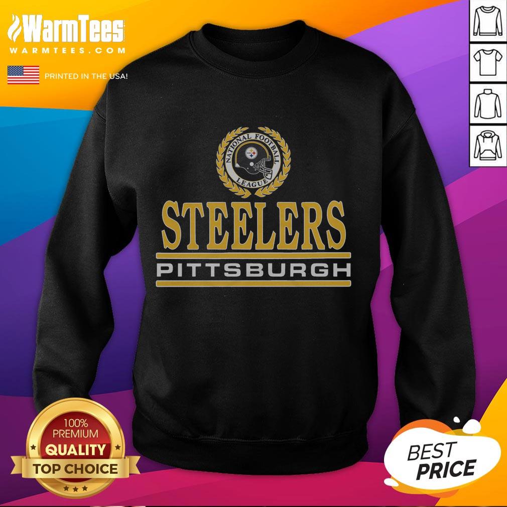 Premium Pittsburgh Steelers crest sweatshirt featuring team logo, perfect for fans and casual wear.