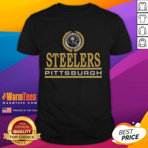 Premium Pittsburgh Steelers Crest T-Shirt featuring bold team logo, perfect for fans and stylish game day wear.