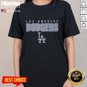 Premium Royal Los Angeles Dodgers Throwback Ladies Tee featuring vintage design and soft fabric for stylish comfort.