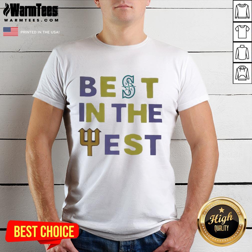 Premium Seattle Mariners Best In The West 2025 T-Shirt featuring vibrant team colors and a stylish design for fans.
