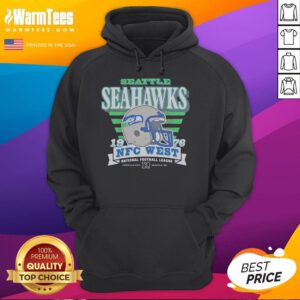 Premium Seattle Seahawks 1976 NFC West hoodie featuring team logo, perfect for fans of the National Football League.
