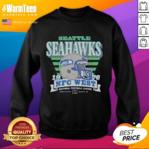 Premium Seattle Seahawks 1976 NFC West NFL sweatshirt showcasing team's classic logo and vintage design.