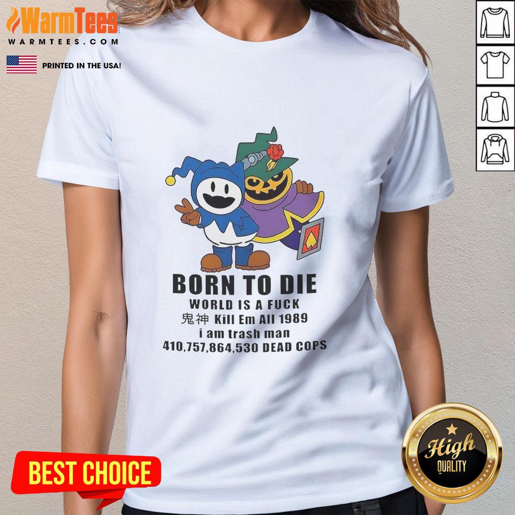 Alt Text: Pretty Jack Frost Shin Megami Tensei Born to Die tee for ladies, featuring a stylish design from 1989.