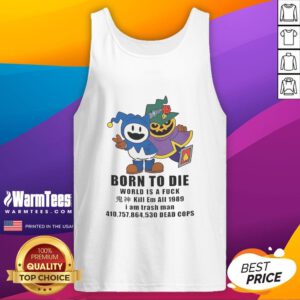 Pretty Jack Frost Shin Megami Tensei tank top from 'Born to Die: World is a Fuck, Kill 'Em All' 1989, featuring vibrant design.