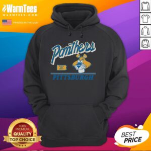 Vintage Pittsburgh Panthers Fly By Hoodie showcasing classic design and team colors, perfect for fans and casual wear.