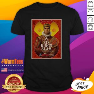 Top Carlos Alcaraz Six Kings Slam 2025 Riyadh Season Tennis T-Shirt featuring vibrant design and tennis-themed graphics.