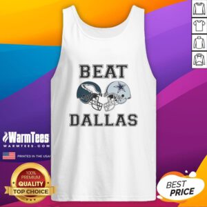 Top Coach Nick Sirianni Beat Dallas helmet tank top featuring bold team colors and iconic design for fans.