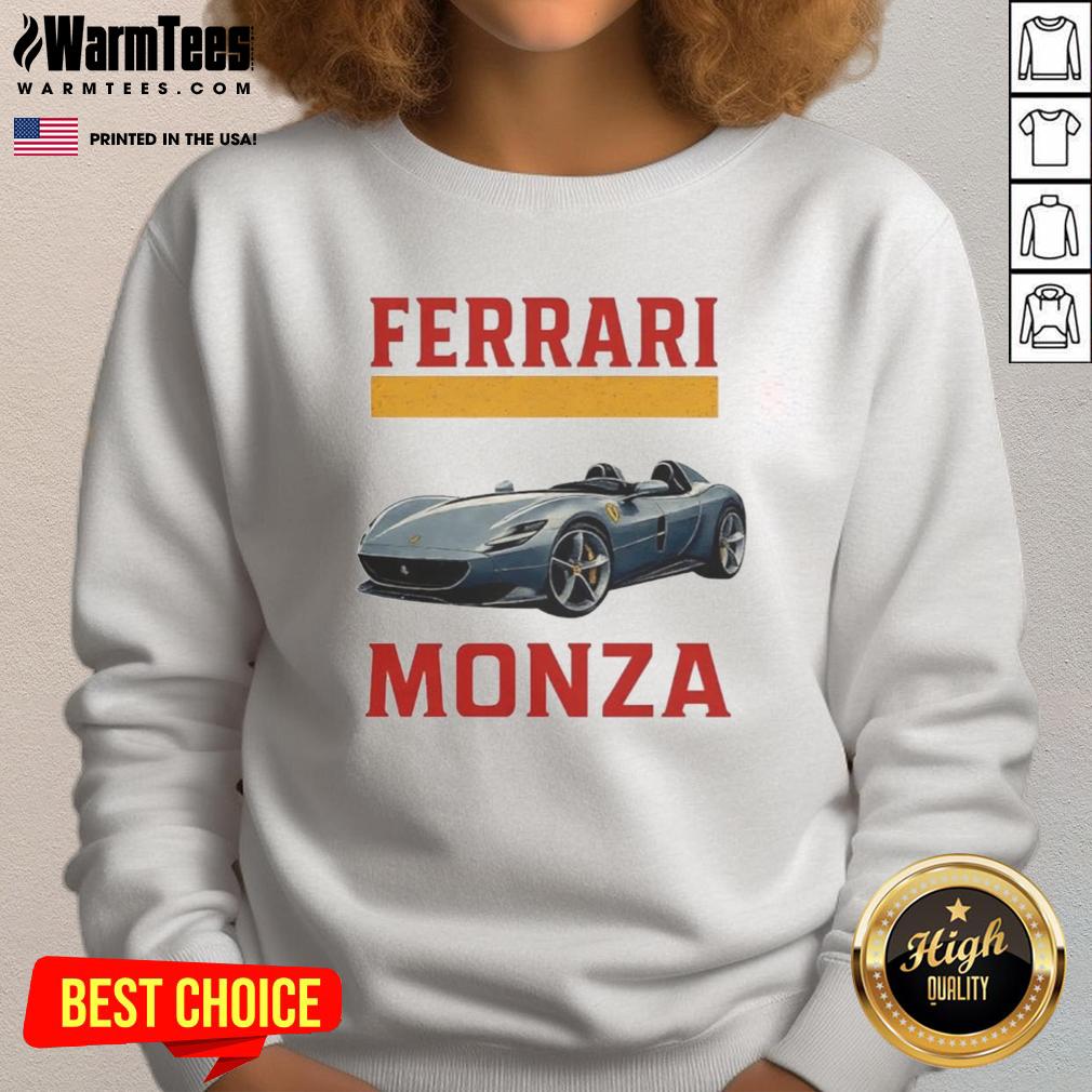 Stylish Top Ferrari Monza Car sweatshirt featuring vibrant graphics and comfortable fit, perfect for car enthusiasts.