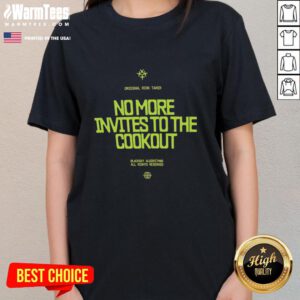 Top No More Invites To The Cookout Ladies Tee in vibrant colors, perfect for fun summer gatherings and casual wear.