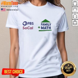 Alt Text: Top PBS SoCal Family Math Ladies Tee featuring a stylish design perfect for math enthusiasts and family activities.
