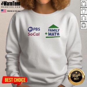 Cozy Top PBS SoCal Family Math Sweatshirt in vibrant colors, perfect for family learning and cozy nights in.