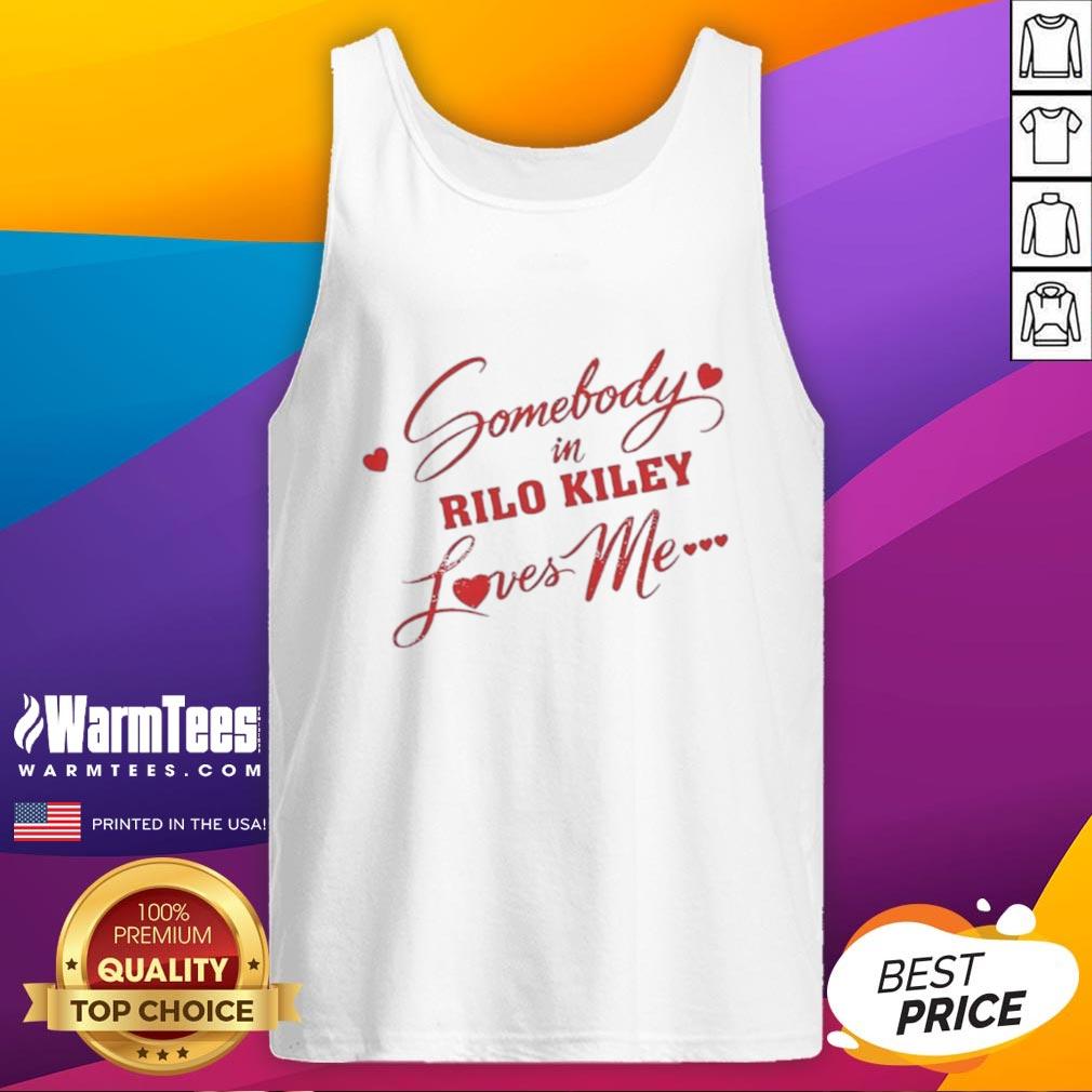 Rilo Kiley Loves Me tank top featuring vibrant graphic design, perfect for fans of the band and vintage-inspired fashion.