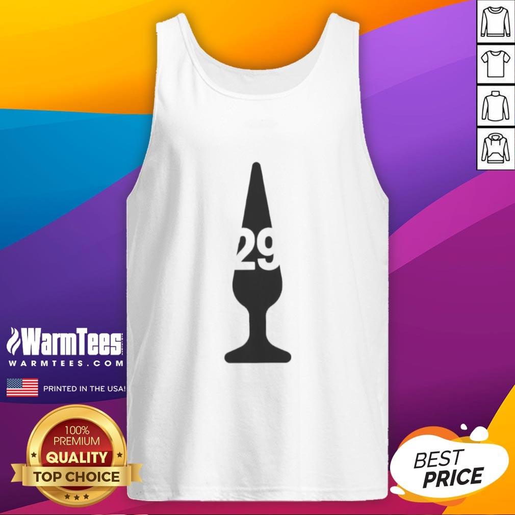 Model wearing Awesome Big Dumper Butt Plug Tank Top, showcasing a trendy design perfect for bold fashion statements.