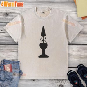 Awesome big dumper butt plug washed t-shirt displayed on a hanger, featuring a vibrant graphic design.