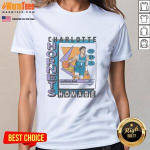 Awesome Charlotte Hornets trading card featuring LaMelo Ball on a stylish ladies tee, perfect for fans.