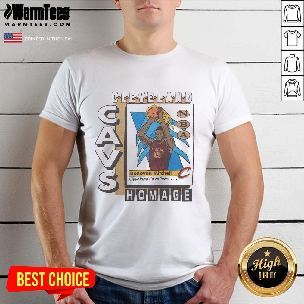 Awesome Cleveland Cavaliers Trading Card Donovan Mitchell T-Shirt featuring vibrant graphics and team colors.